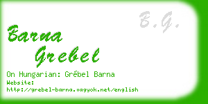 barna grebel business card